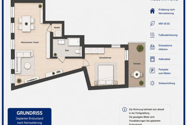 2 bedroom flat to rent, 61 m², Magdalenenstraße 1, Gernsheim 2 bedroom flat to rent, 61 m², Magdalenenstraße 1, Gernsheim