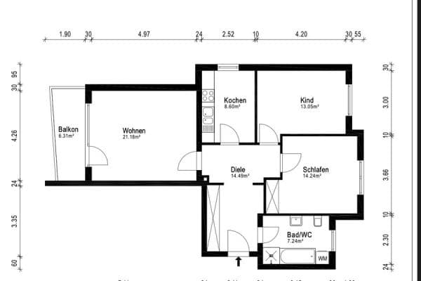 3 bedroom flat for sale, 78 m², Angerstraße 5, Augsburg 3 bedroom flat for sale, 78 m², Angerstraße 5, Augsburg