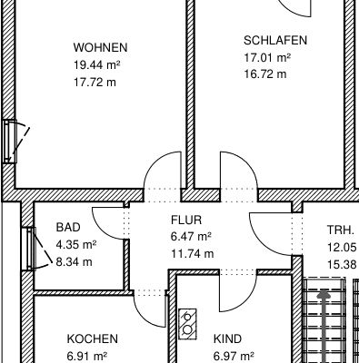 1 bedroom with open-plan kitchen flat to rent, 59 m², Ober-Wöllstadt 1 bedroom with open-plan kitchen flat to rent, 59 m², Ober-Wöllstadt