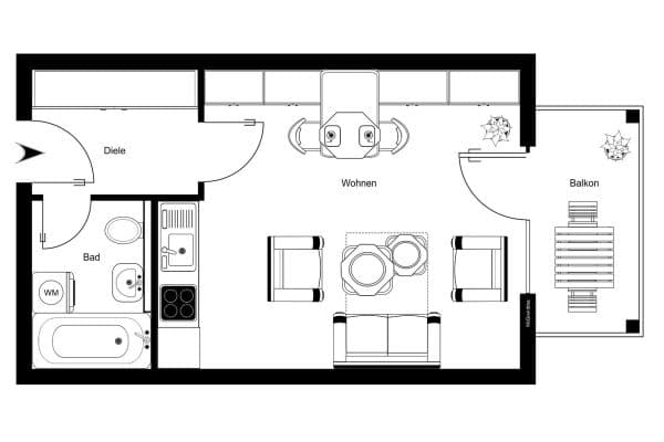 1 bedroom flat to rent, 34 m², Wassermannstraße 1A, Bamberg, Bavaria 1 bedroom flat to rent, 34 m², Wassermannstraße 1A, Bamberg, Bavaria