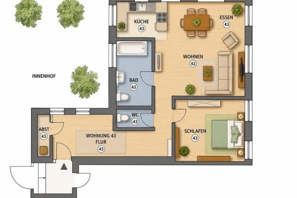 2 bedroom flat to rent, 84 m², Albstadt-Tailfingen 2 bedroom flat to rent, 84 m², Albstadt-Tailfingen