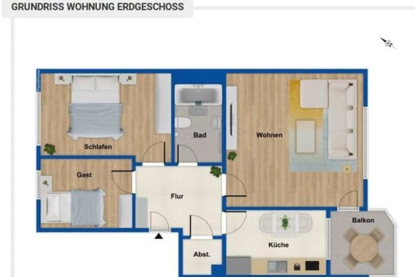 3 bedroom flat to rent, 74 m², Am Mahlbusen 4, Bernau bei Berlin 3 bedroom flat to rent, 74 m², Am Mahlbusen 4, Bernau bei Berlin