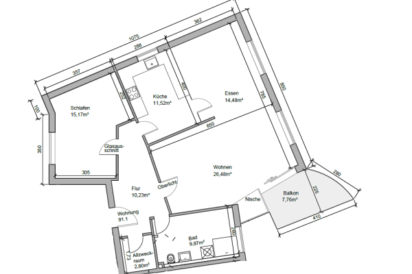 1 bedroom with open-plan kitchen flat to rent, 100 m², Taunusstraße 58, Böblingen 1 bedroom with open-plan kitchen flat to rent, 100 m², Taunusstraße 58, Böblingen