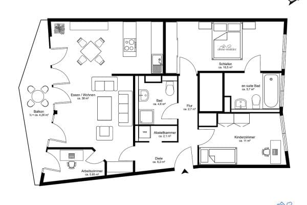 4 bedroom flat to rent, 98 m², Welfenstraße 68, München, Bavaria 4 bedroom flat to rent, 98 m², Welfenstraße 68, München, Bavaria