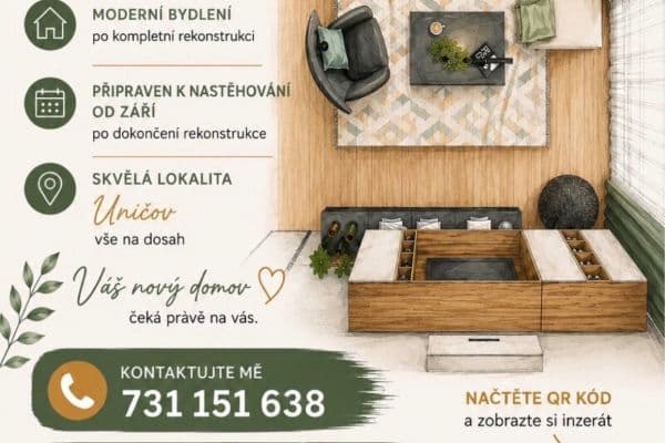 Studio flat to rent, 23 m², Bratří Čapků, Uničov Studio flat to rent, 23 m², Bratří Čapků, Uničov
