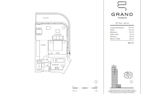 2 bedroom flat to rent, 61 m², Europa-Allee 2, Frankfurt am Main, Hesse 2 bedroom flat to rent, 61 m², Europa-Allee 2, Frankfurt am Main, Hesse
