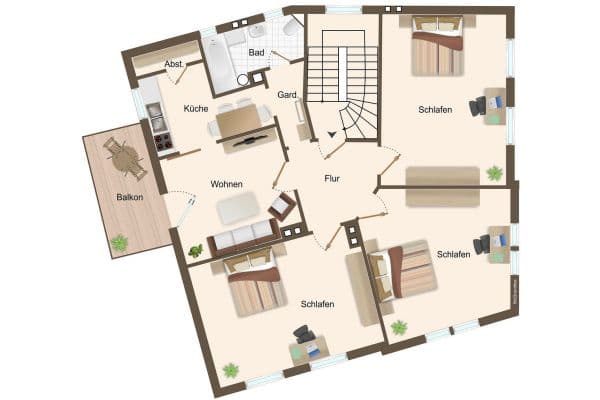 4 bedroom flat to rent, 105 m², Schlosswall 24, Osnabrück, Lower Saxony 4 bedroom flat to rent, 105 m², Schlosswall 24, Osnabrück, Lower Saxony