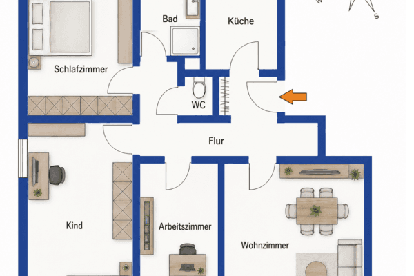 4 bedroom flat for sale, 88 m², Ehningen 4 bedroom flat for sale, 88 m², Ehningen