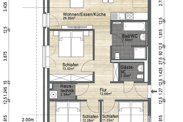 4 bedroom flat to rent, 86 m², Papendorfer Str. 7, Brunsbek 4 bedroom flat to rent, 86 m², Papendorfer Str. 7, Brunsbek