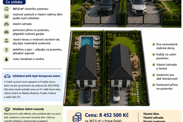 plot for sale, 368 m², Praha plot for sale, 368 m², Praha