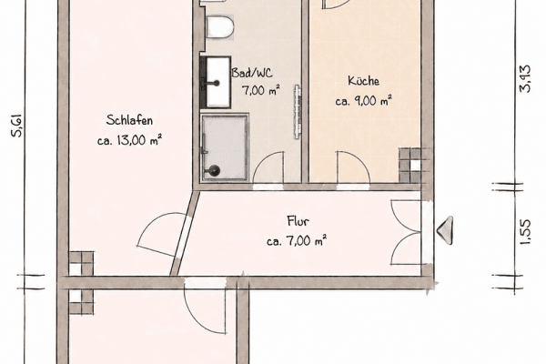 2 bedroom flat for sale, 57 m², Leipzig, Saxony 2 bedroom flat for sale, 57 m², Leipzig, Saxony