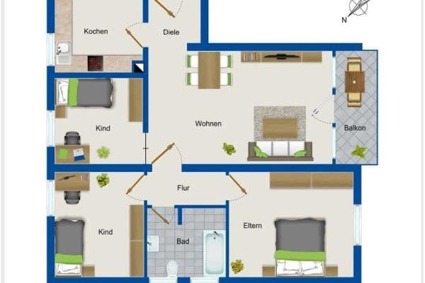 4 bedroom flat for sale, 85 m², Roth 4 bedroom flat for sale, 85 m², Roth