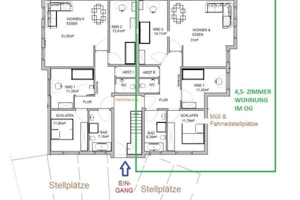 3 bedroom with open-plan kitchen flat to rent, 95 m², Salzelmenerstr.5/1, Bad Rappenau 3 bedroom with open-plan kitchen flat to rent, 95 m², Salzelmenerstr.5/1, Bad Rappenau