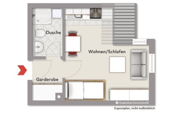 1 bedroom flat to rent, 25 m², Karl-Bröger-Straße 18, Nürnberg 1 bedroom flat to rent, 25 m², Karl-Bröger-Straße 18, Nürnberg