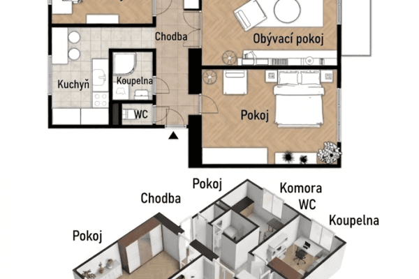 3 bedroom flat to rent, 74 m², Družstevní, Háj ve Slezsku 3 bedroom flat to rent, 74 m², Družstevní, Háj ve Slezsku