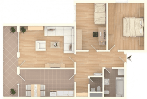 3 bedroom flat to rent, 84 m², Am Europakanal 2, Erlangen 3 bedroom flat to rent, 84 m², Am Europakanal 2, Erlangen