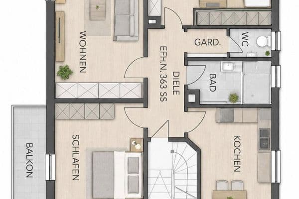 3 bedroom flat to rent, 73 m², Salach 3 bedroom flat to rent, 73 m², Salach