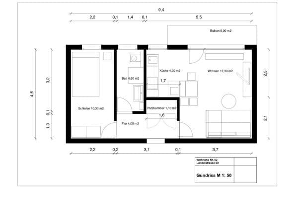1 bedroom with open-plan kitchen flat to rent, 44 m², Ländelstraße 60, Kaiserslautern, Rhineland-Palatinate 1 bedroom with open-plan kitchen flat to rent, 44 m², Ländelstraße 60, Kaiserslautern, Rhineland-Palatinate