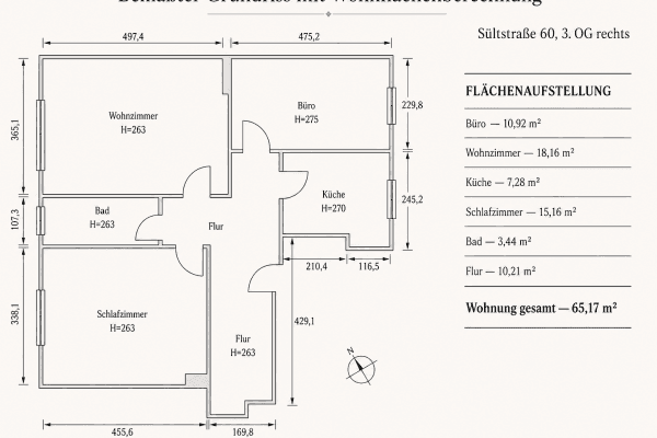 3 bedroom flat for sale, 66 m², Sültstraße 60, Berlin, Berlin 3 bedroom flat for sale, 66 m², Sültstraße 60, Berlin, Berlin