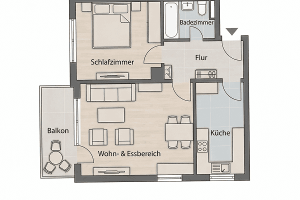 2 bedroom flat to rent, 57 m², Bahnhofstr. 9, Senden 2 bedroom flat to rent, 57 m², Bahnhofstr. 9, Senden