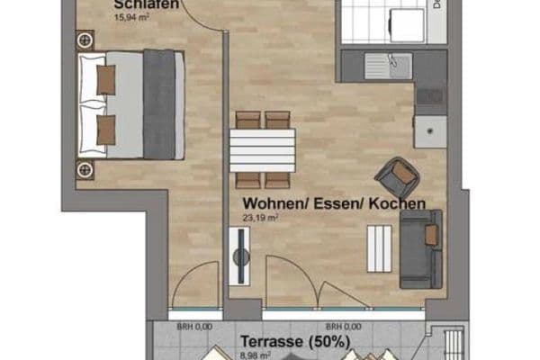 2 bedroom flat to rent, 59 m², Frankfurt, Hesse 2 bedroom flat to rent, 59 m², Frankfurt, Hesse