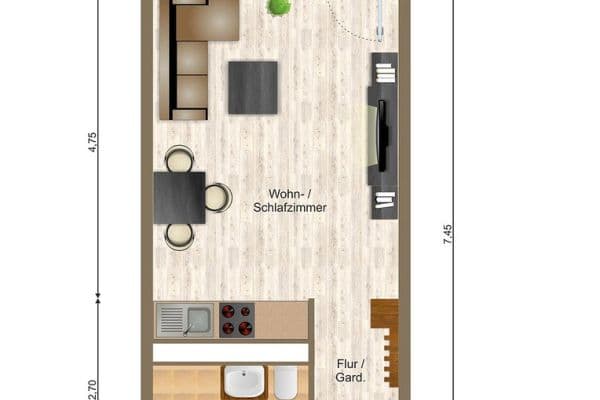 1 bedroom flat to rent, 29 m², Am Alten Weg 33, Mainz-Marienborn, Rhineland-Palatinate 1 bedroom flat to rent, 29 m², Am Alten Weg 33, Mainz-Marienborn, Rhineland-Palatinate