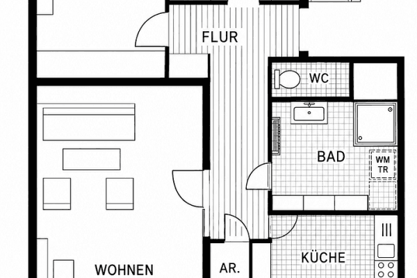 2 bedroom with open-plan kitchen flat to rent, 83 m², Neuhausen a. d. F. 2 bedroom with open-plan kitchen flat to rent, 83 m², Neuhausen a. d. F.