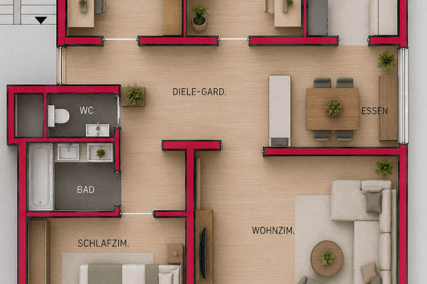 3 bedroom with open-plan kitchen flat to rent, 104 m², Sindelfingen 3 bedroom with open-plan kitchen flat to rent, 104 m², Sindelfingen