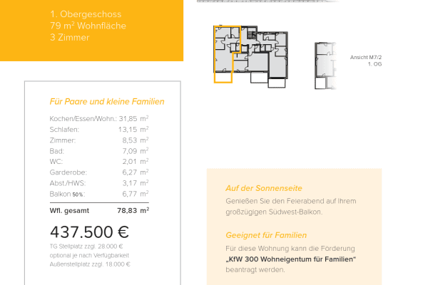 3 bedroom flat for sale, 79 m², Moltkestr. 7, Langenau, Baden-Württemberg 3 bedroom flat for sale, 79 m², Moltkestr. 7, Langenau, Baden-Württemberg