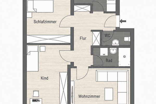 3 bedroom flat for sale, 77 m², Neu-Ulm 3 bedroom flat for sale, 77 m², Neu-Ulm