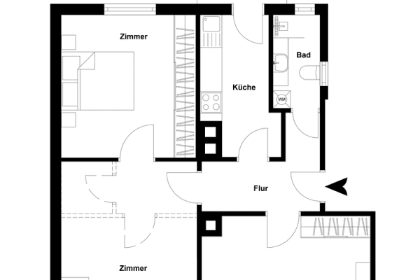 3 bedroom flat for sale, 74 m², Stuttgart 3 bedroom flat for sale, 74 m², Stuttgart