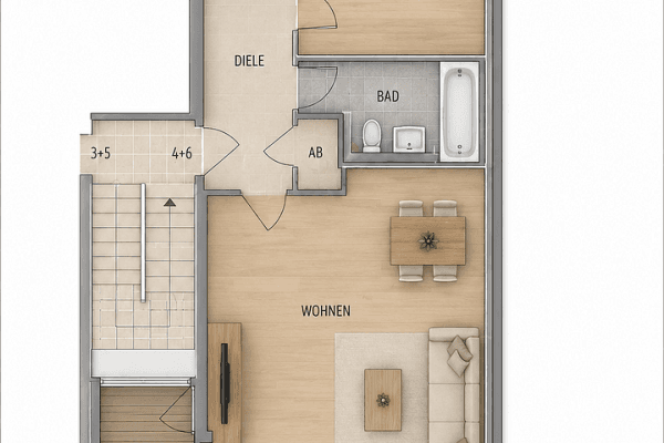 2 bedroom flat to rent, 61 m², Korschenbroich 2 bedroom flat to rent, 61 m², Korschenbroich