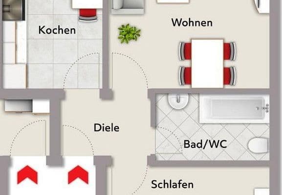 2 bedroom flat to rent, 62 m², Hockenheim 2 bedroom flat to rent, 62 m², Hockenheim