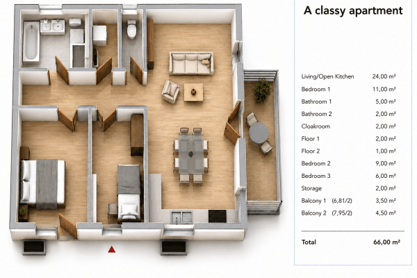 1 bedroom with open-plan kitchen flat for sale, 60 m², Berlin, Berlin 1 bedroom with open-plan kitchen flat for sale, 60 m², Berlin, Berlin