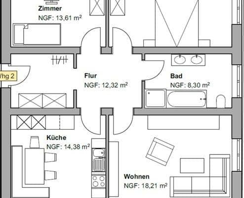 3 bedroom flat to rent, 84 m², Erlenweg 2, Nesselwang 3 bedroom flat to rent, 84 m², Erlenweg 2, Nesselwang