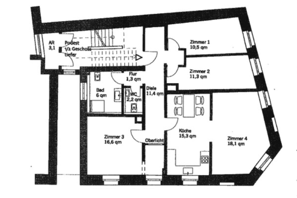 5 bedroom flat to rent, 94 m², Burgstr 87, SOLINGEN 5 bedroom flat to rent, 94 m², Burgstr 87, SOLINGEN