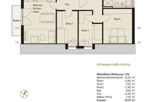 4 bedroom flat to rent, 80 m², Anzing, Bavaria 4 bedroom flat to rent, 80 m², Anzing, Bavaria