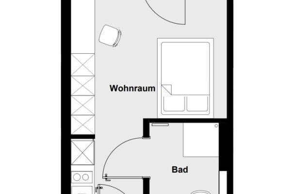 1 bedroom flat to rent, 25 m², Berlin, Berlin 1 bedroom flat to rent, 25 m², Berlin, Berlin