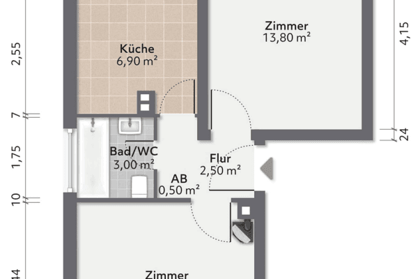 2 bedroom flat to rent, 44 m², Gerhart-Hauptmann-Str. 13b, Heidelberg 2 bedroom flat to rent, 44 m², Gerhart-Hauptmann-Str. 13b, Heidelberg