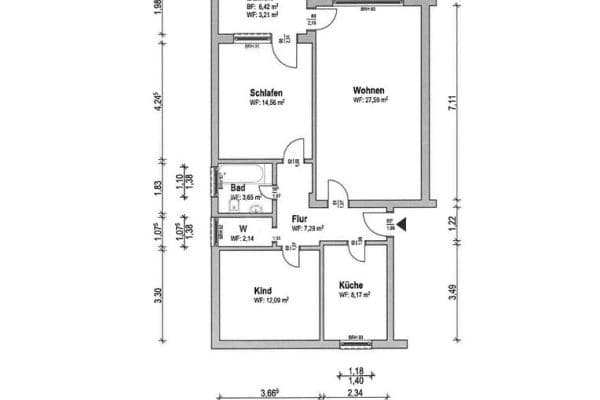 3 bedroom flat to rent, 79 m², Pattensen 3 bedroom flat to rent, 79 m², Pattensen