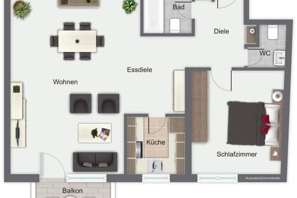 2 bedroom flat to rent, 63 m², Frankfurt am Main, Hesse 2 bedroom flat to rent, 63 m², Frankfurt am Main, Hesse