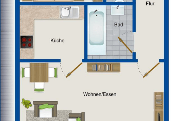 2 bedroom flat to rent, 45 m², Erlenweg 6, Aurach 2 bedroom flat to rent, 45 m², Erlenweg 6, Aurach