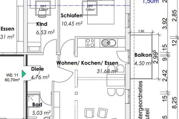 3 bedroom flat to rent, 61 m², Thannhausen 3 bedroom flat to rent, 61 m², Thannhausen