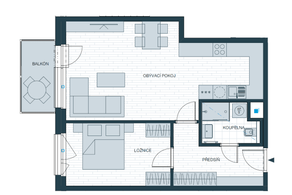1 bedroom with open-plan kitchen flat to rent, 58 m², Kladno 1 bedroom with open-plan kitchen flat to rent, 58 m², Kladno