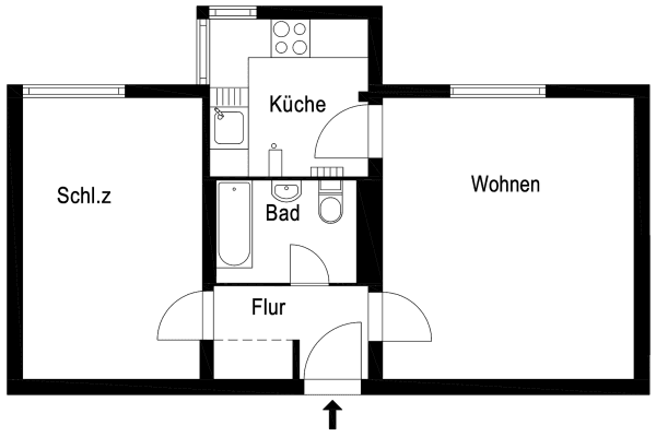 2 bedroom flat to rent, 44 m², Eutiner Straße 1, Lübeck 2 bedroom flat to rent, 44 m², Eutiner Straße 1, Lübeck