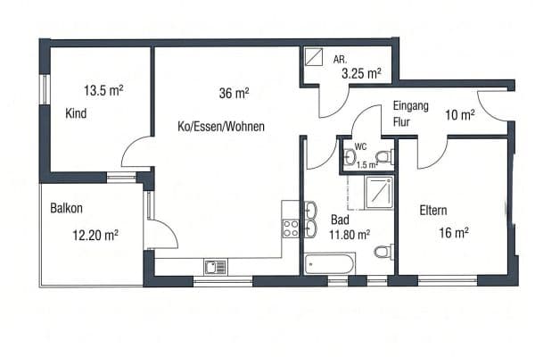3 bedroom flat to rent, 96 m², Jockgrim 3 bedroom flat to rent, 96 m², Jockgrim