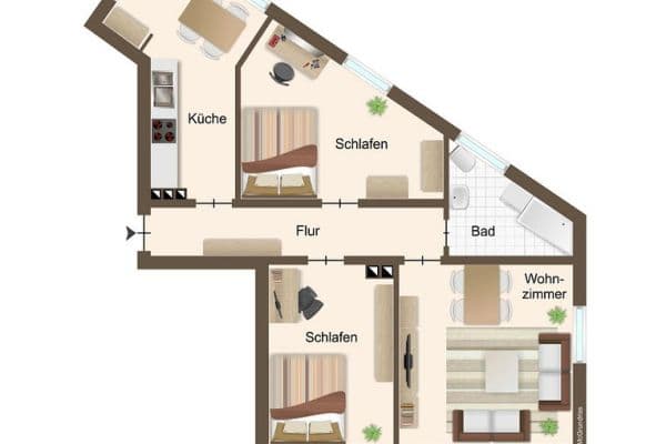 3 bedroom flat to rent, 70 m², Bohmter Straße 54, Osnabrück, Lower Saxony 3 bedroom flat to rent, 70 m², Bohmter Straße 54, Osnabrück, Lower Saxony