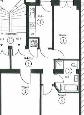 3 bedroom flat to rent, 77 m², Leipzig, Saxony 3 bedroom flat to rent, 77 m², Leipzig, Saxony