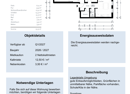 3 bedroom flat to rent, 76 m², Sinzheim 3 bedroom flat to rent, 76 m², Sinzheim