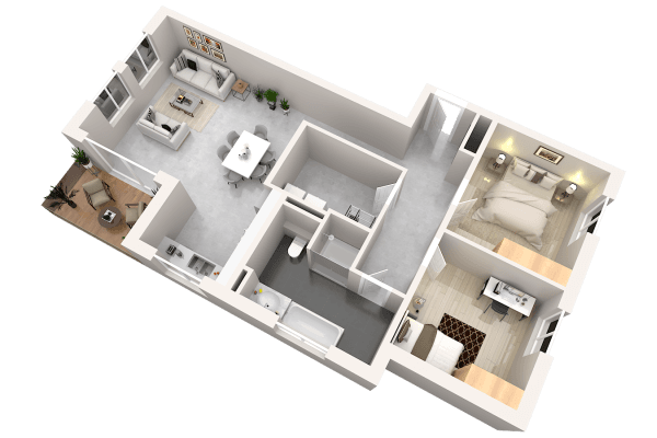 2 bedroom with open-plan kitchen flat to rent, 86 m², Nideggen 2 bedroom with open-plan kitchen flat to rent, 86 m², Nideggen